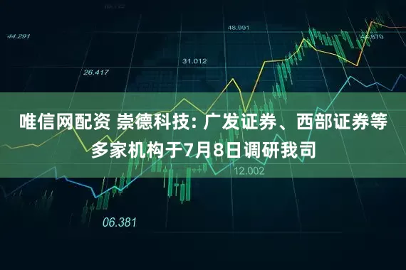 唯信网配资 崇德科技: 广发证券、西部证券等多家机构于7月8日调研我司