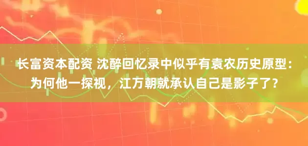 长富资本配资 沈醉回忆录中似乎有袁农历史原型：为何他一探视，江万朝就承认自己是影子了？